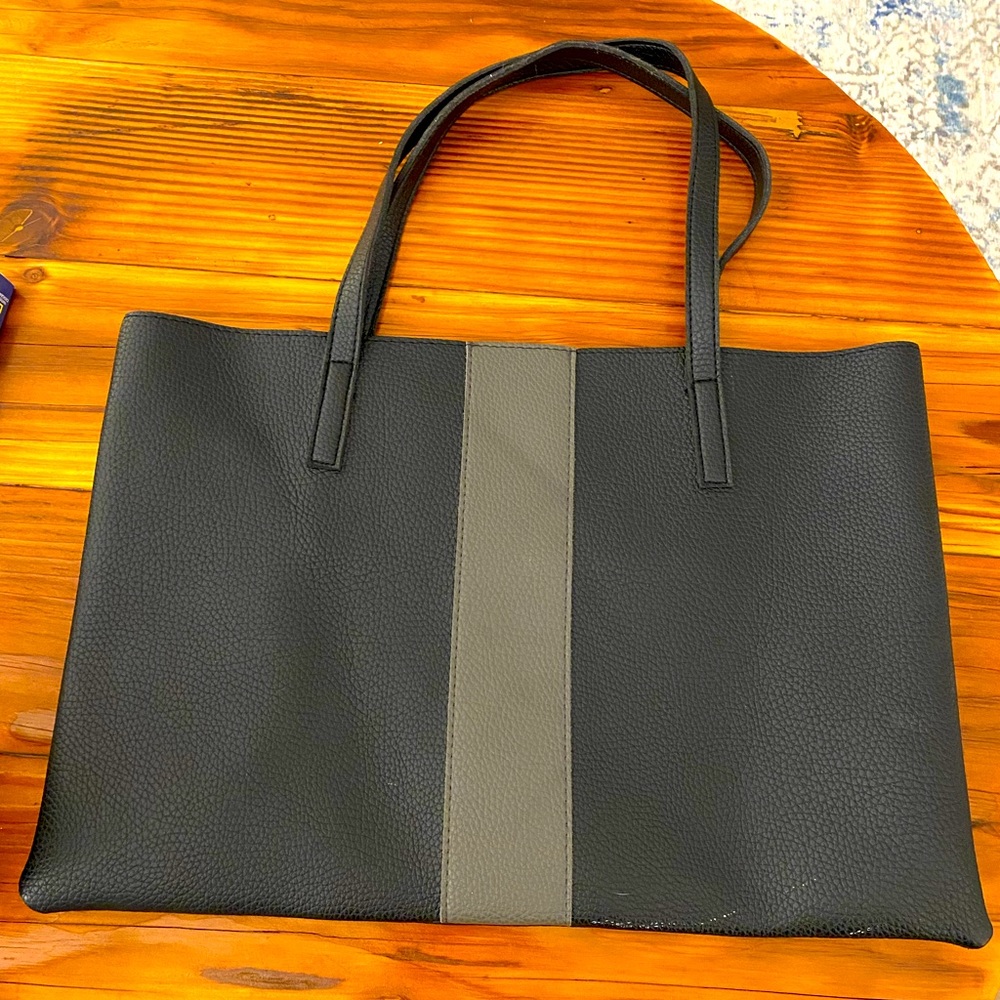 Vince Camuto Black Vegan Leather Tote